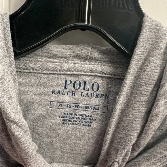 Polo by Ralph Lauren Gray Hooded T-Shirt - Picture 3 of 3